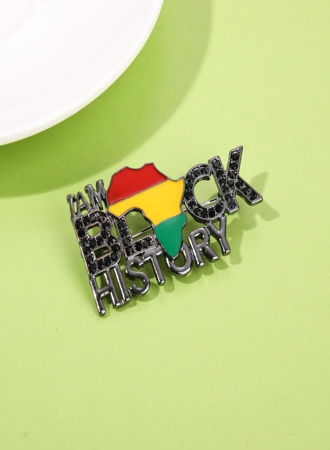 PHALIN African Brooches for Women Juneteenth Brooch Pins Enamel Black History Africa Map Brooches Black Queen Power Fist Lapel Pins black History Month Juneteenth African Jewelry Accessories Outfits Party Favors Gifts (Style S) - Image 2