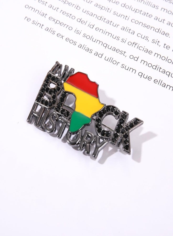 PHALIN African Brooches for Women Juneteenth Brooch Pins Enamel Black History Africa Map Brooches Black Queen Power Fist Lapel Pins black History Month Juneteenth African Jewelry Accessories Outfits Party Favors Gifts (Style S) - Image 5