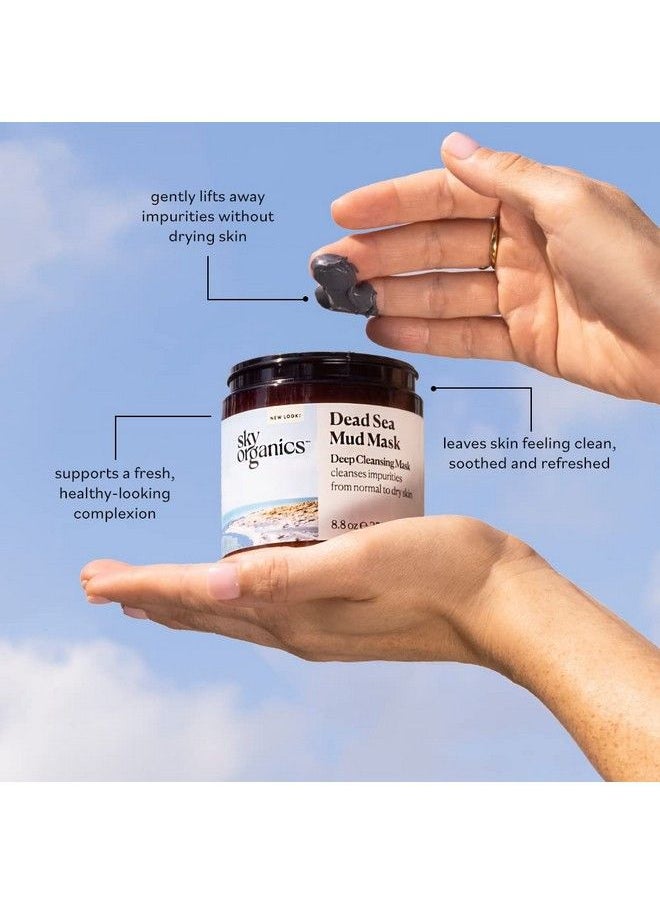 Sky Organics - Dead Sea Mud Mask For Face To Detoxify Cleanse & Soothe 8 Fl. Oz. - Image 1