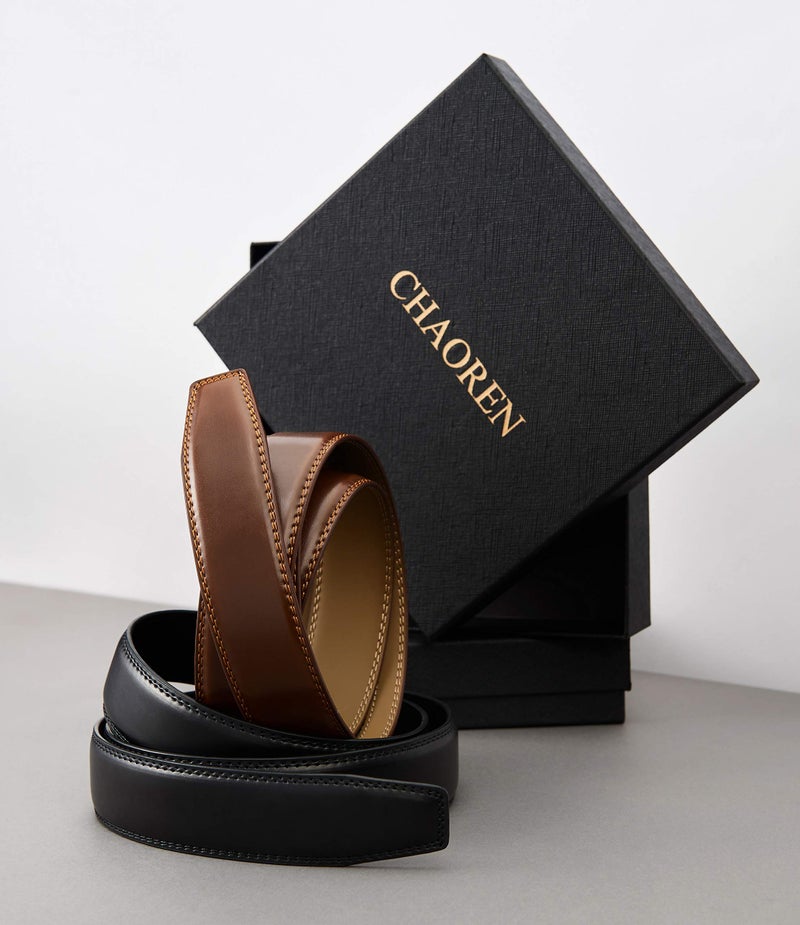 CHAOREN Ratchet Belt Strap Only 1 1/4", Replacement Leather Belt for 32mm Buckle - Image 4