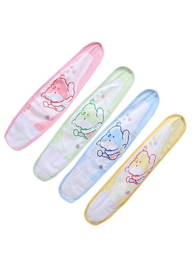EXCEART 4pcs Baby Belly Binder Cartoon Umbilical Cord Band Navel Band Abdominal Binder Wrap belly band,hernia belt for Newborn Baby Infant - Image 1