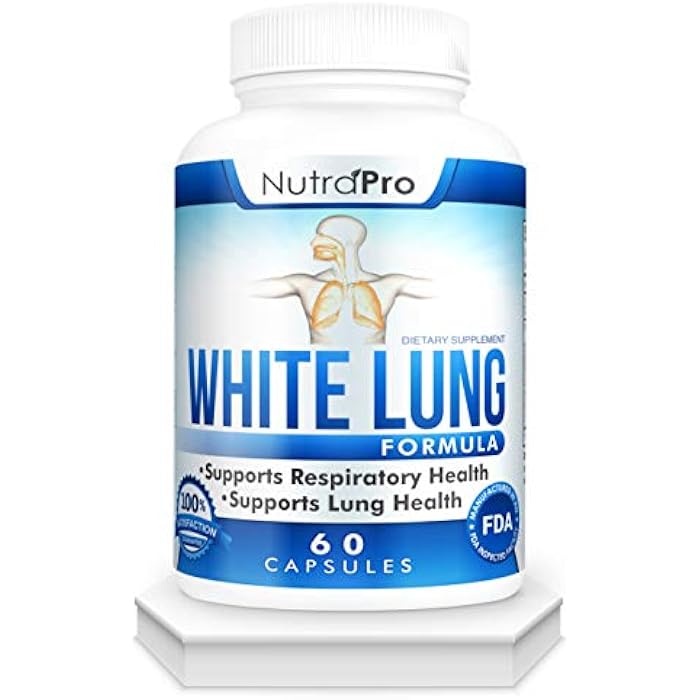 NutraPro White Lung by NutraPro - Lung Cleanse And Detox.Support Lung Health. Supports Respiratory Health. 60 Capsule - Made in GMP Certified Facility. - Image 1