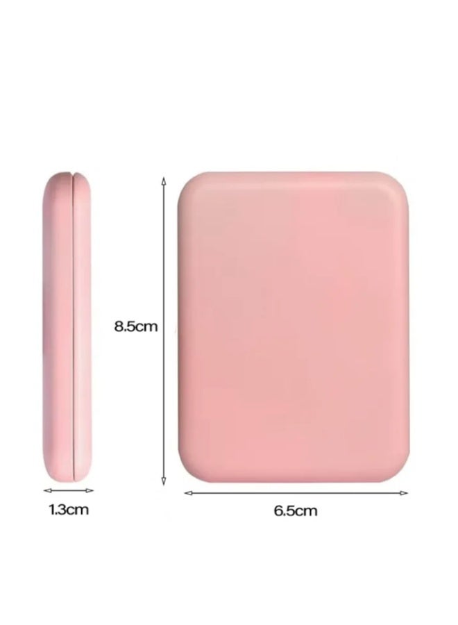 Pocket Mirror, 1X/2.5X Magnification LED Compact Travel Makeup Mirror with Light for Purse, 2-Sided, Portable, Folding, Handheld, Small Lighted Mirror for Gift, Pink - Image 2