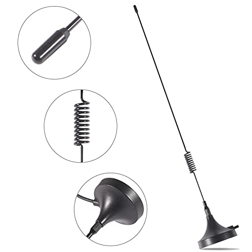 ACEIRMC 2pcs Universal Car Stereo Antenna - FM AM Radio Antenna with Magnetic Base for Vehicle, Truck, SUV, RV, Marine, Boat, Stereo Audio Radio Head Unit - Image 3