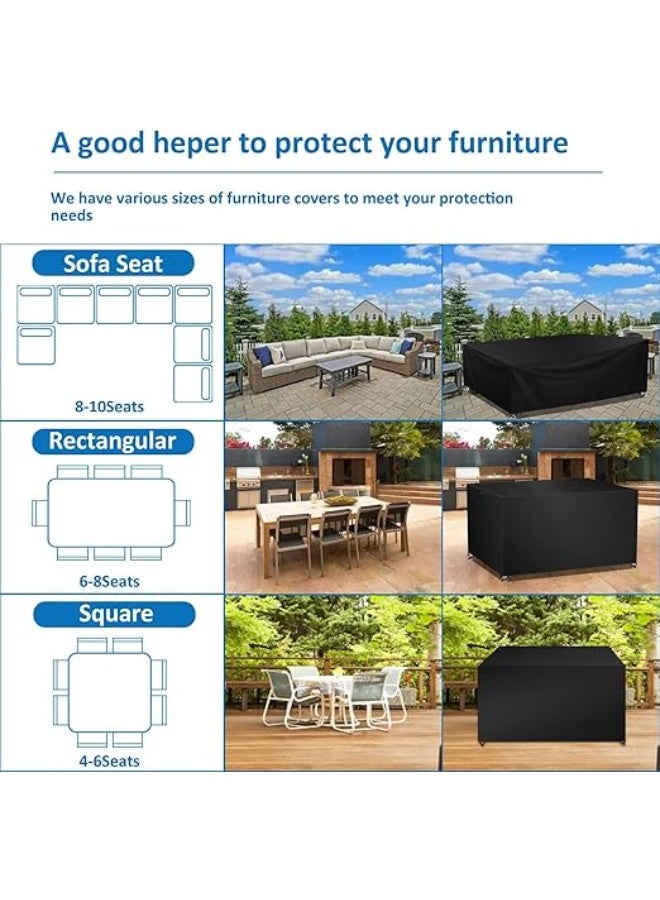 atio Furniture Covers Waterproof,  Outdoor Furniture Cover with Storage Bag, Outdoor Table and Chair Cover for Patio Sectional Set  300Lx300Wx82H - Image 3