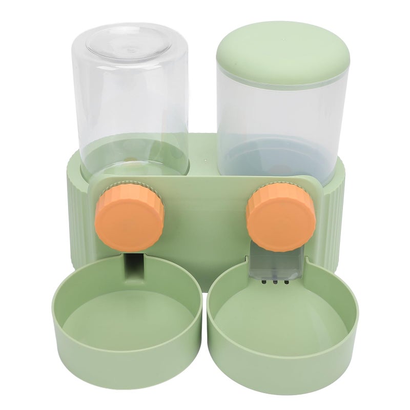 Green Automatic Pet Feeder And Water Dispenser With Dual Bowls For Dogs Cats - Image 4