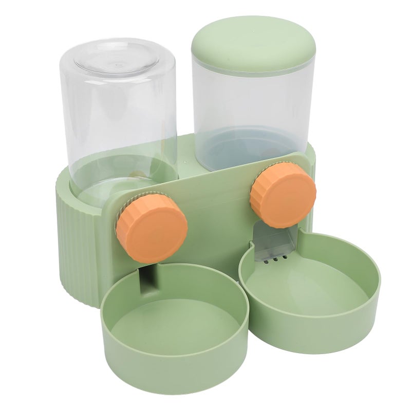 Green Automatic Pet Feeder And Water Dispenser With Dual Bowls For Dogs Cats - Image 5