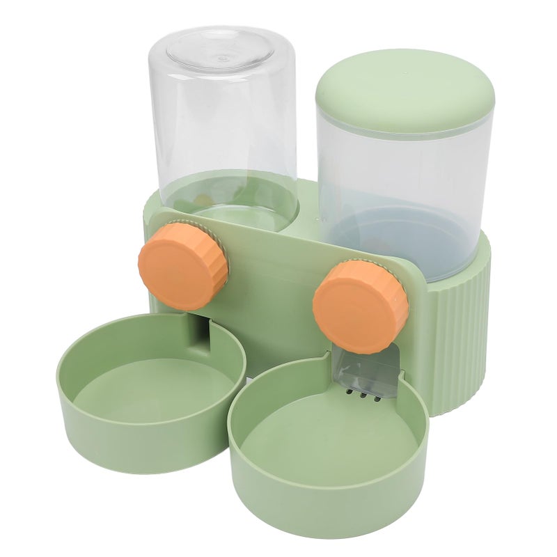 Green Automatic Pet Feeder And Water Dispenser With Dual Bowls For Dogs Cats - Image 3