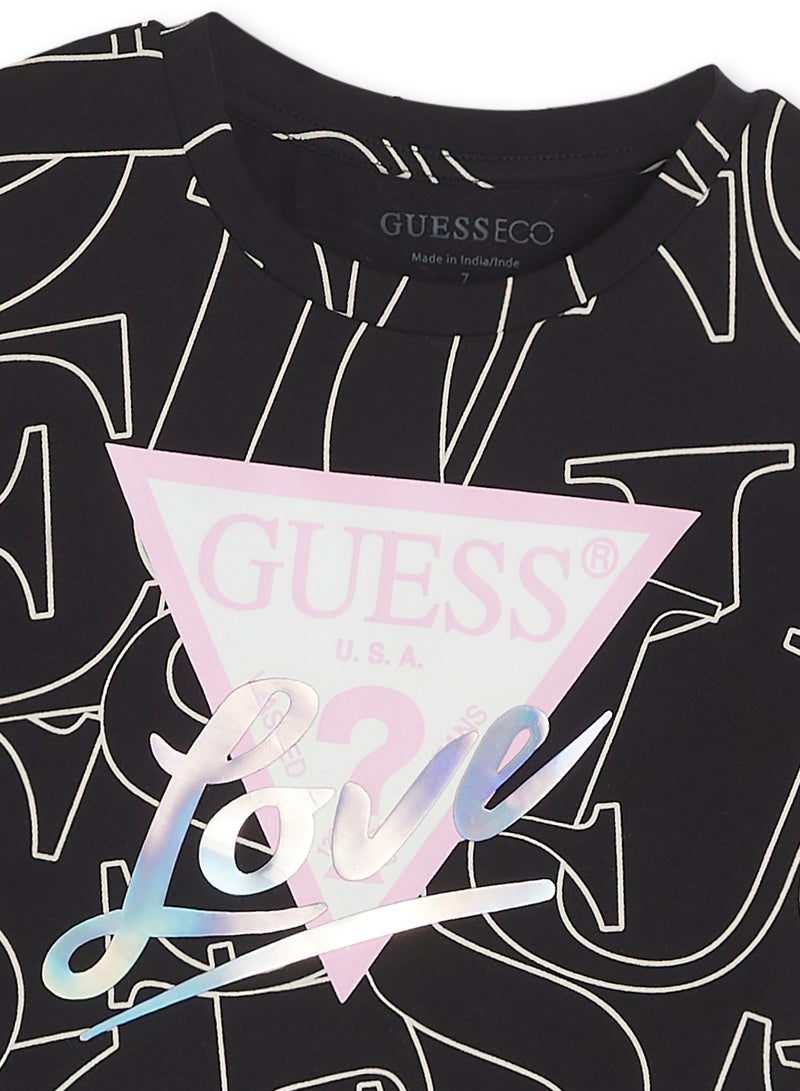 GUESS Kids Midi Short Sleeve T-Shirt - Image 3