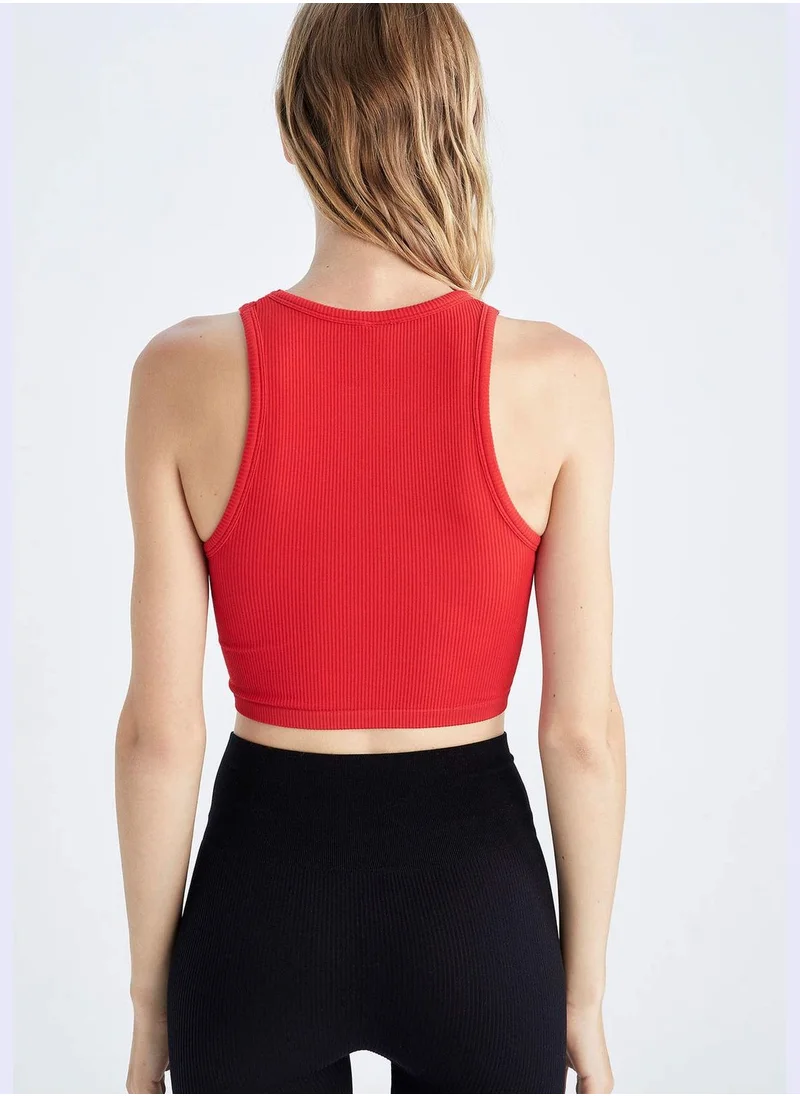 DeFacto Fitted Sleeveless Crop Top