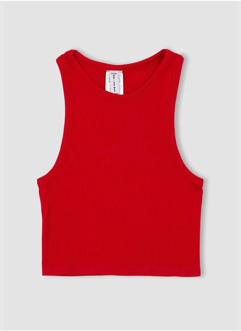 DeFacto Fitted Sleeveless Crop Top