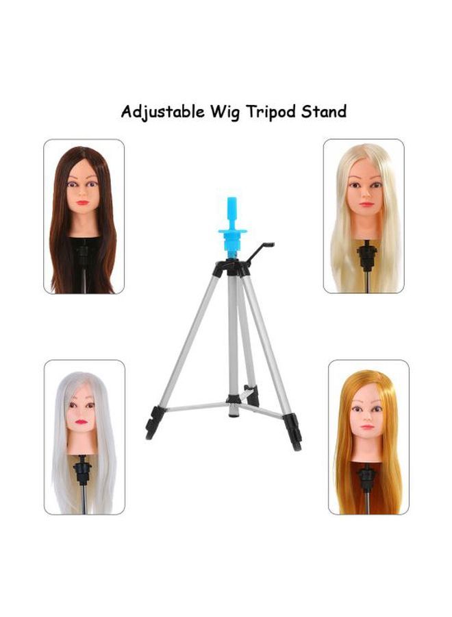 NIBEMINENT Adjustable Wig Tripod Stand With Carry Bag Set Silver/Black  - Image 4