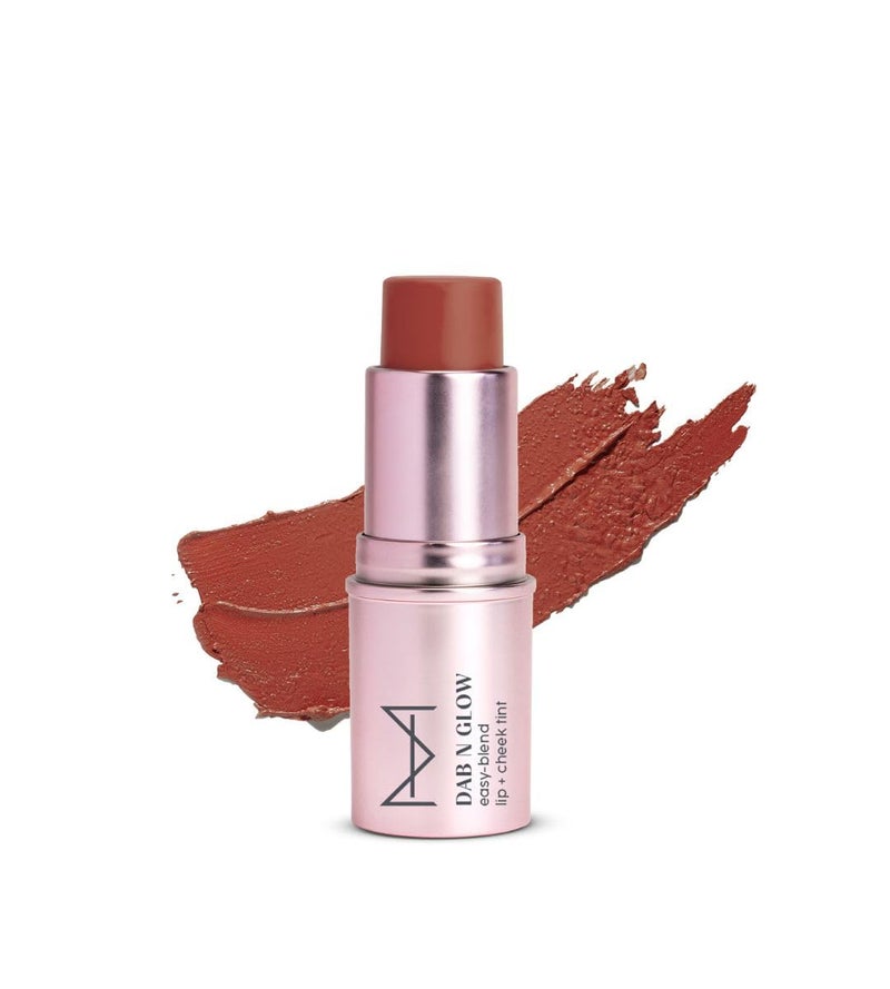 House Of Makeup Dab N Glow Lip Tint Pigmented Blusher For Face Makeup Creamy EasyBlend Lip And Cheek Tint Lip Tint For Women All MultiUse Tint for Cheeks And Lips 8 gms Brown Sugar - Image 1