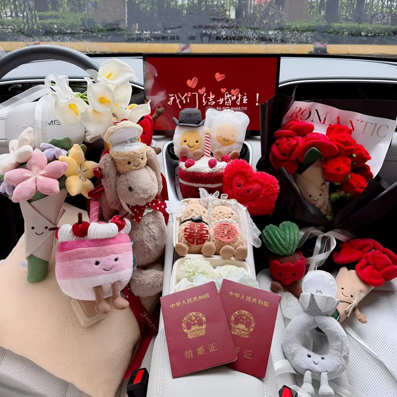 Jellycat Style Plush Animals Valentine's Day Wedding Throw Dolls - Image 3