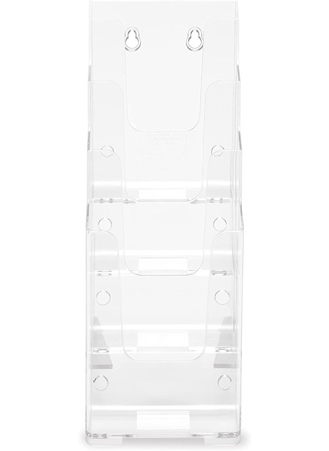Deflecto Deflecto MultiCompartment Docuholder Countertop or Wall Mount 4Tiered Literature Holder Small Size Clear 478W x 10H x 8D 77701  - Image 2