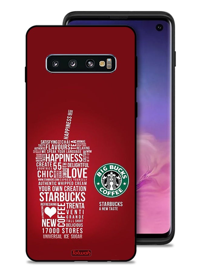 Tolwak Samsung Galaxy S10 Protective Case Cover Coffee Sticker - Image 1