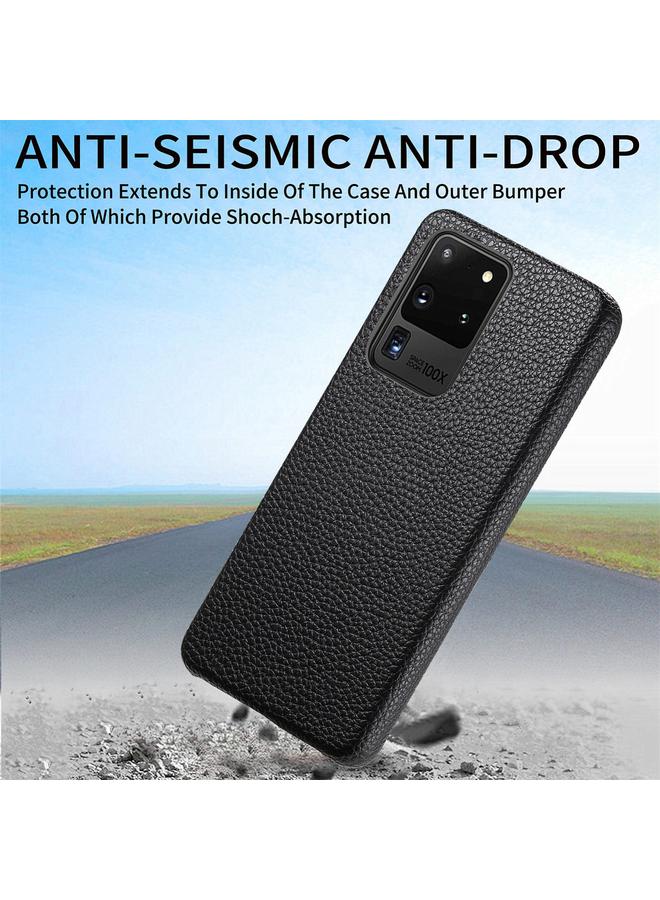 erorex Case For Samsung Galaxy S20 Ultra Litchi Oil Edge Leather Back Phone Case - Image 4
