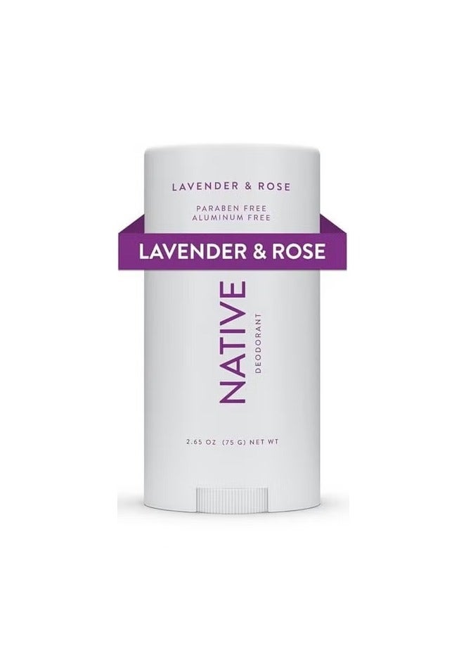 Native Deodorant Contains Naturally Derived Ingredients, 72 Hour Odor Control | Deodorant for Women and Men, Aluminum Free with Baking Soda, Coconut Oil and Shea Butter | Lavender & Rose - Image 1