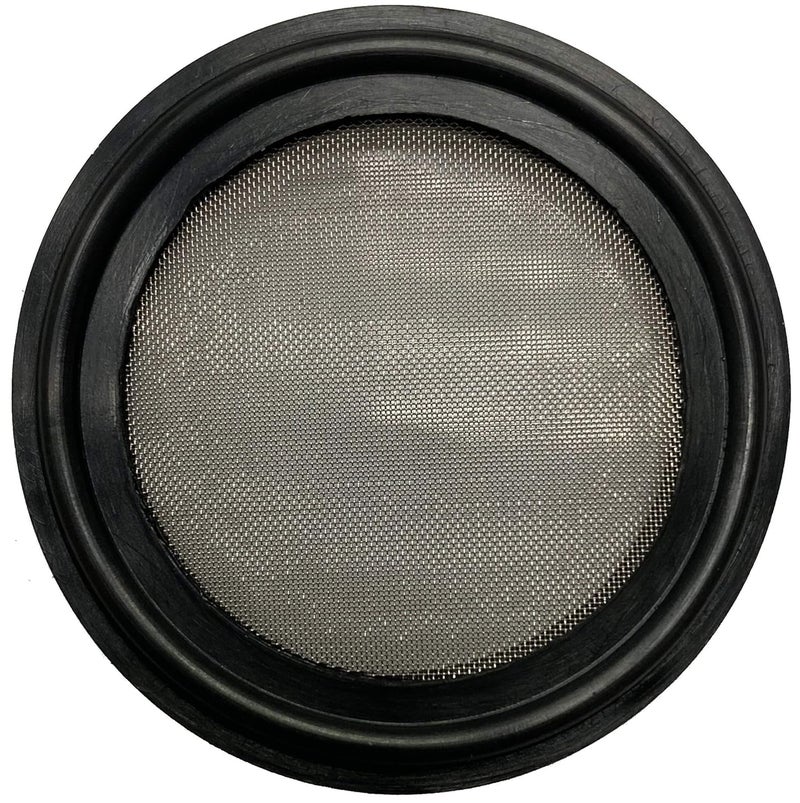 DR.COMPONENT 1.5" Sanitary Tri-Clamp Gaskets (Pack of 2), Bonded Type Screen (#80 Mesh/ 177 μm) Gaskets, Black Buna NBR - Image 1