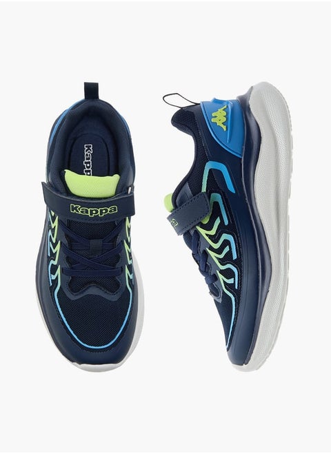 Boys' Printed Sports Shoes With Hook And Loop Closure