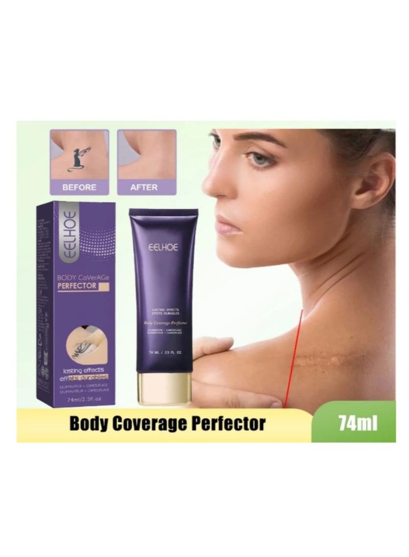EELHOE Body Coverage Perfector Tatoo Concealer Waterproof Covering Body Tattoo Scars 74ML - Image 1