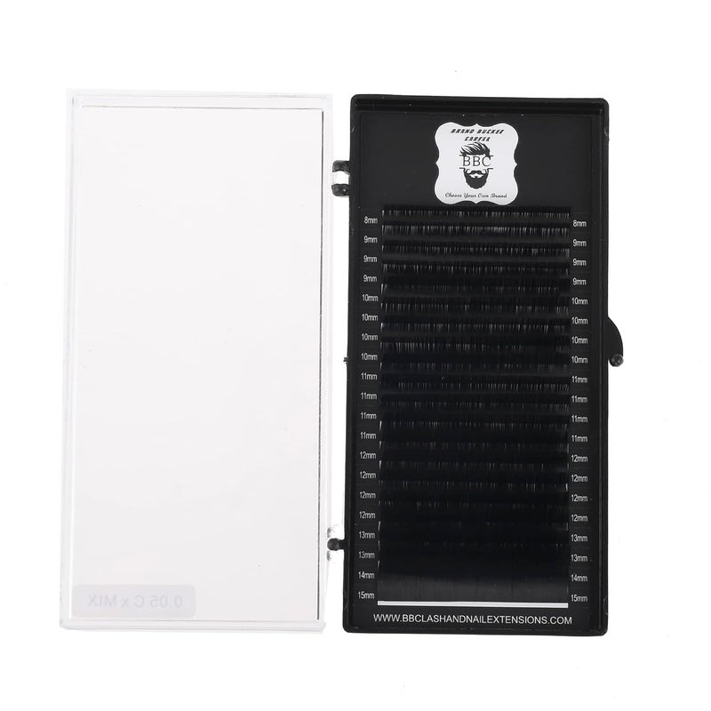 BBC Volume Ccurl005mm Thikness815mm Mix Length Eyelash Extensions 20 Rows Tray Black SemiPermanent Eyelashes Extensions - Image 4