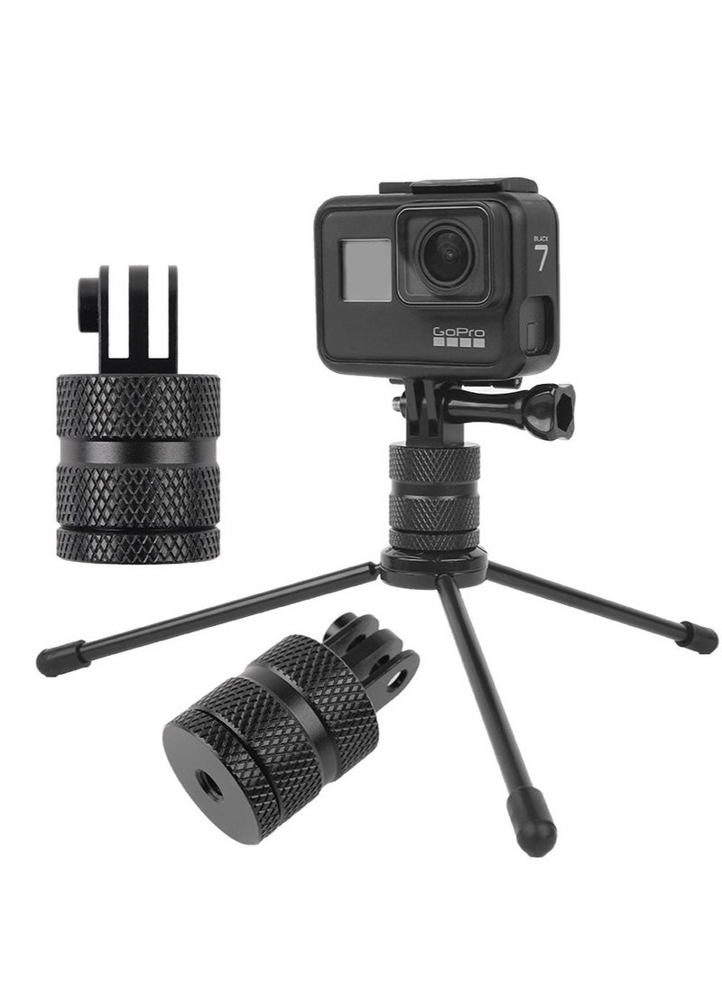 Generic - 360° Swivel Tripod Mount Adapter Kit for GoPro Hero 9/8/7/6/5, Little Art 4K, and Other Standard 1/4 Inch Interface Accessories - Versatile Phone Mount Included - Image 1