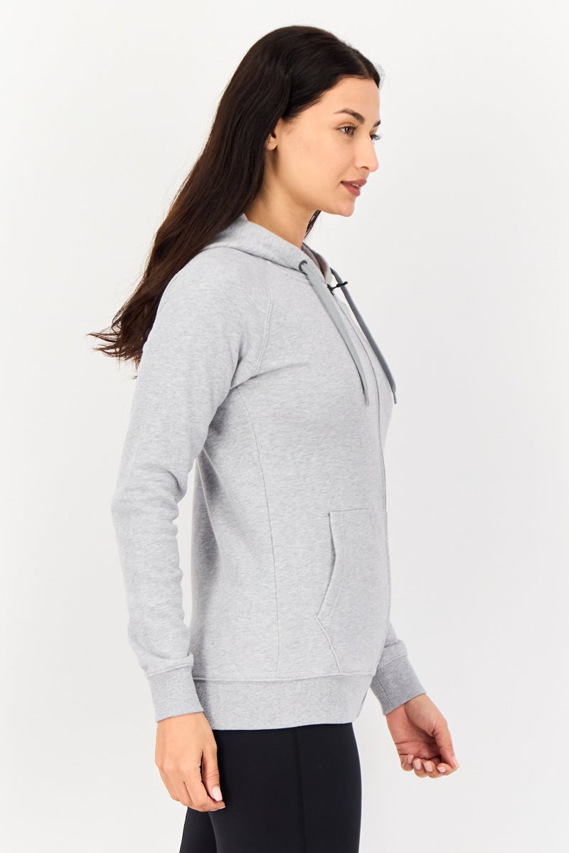 asics Women Sportswear Fit Long Sleeve Outdoor Full Zip Hoodie, Heather Grey - Image 4