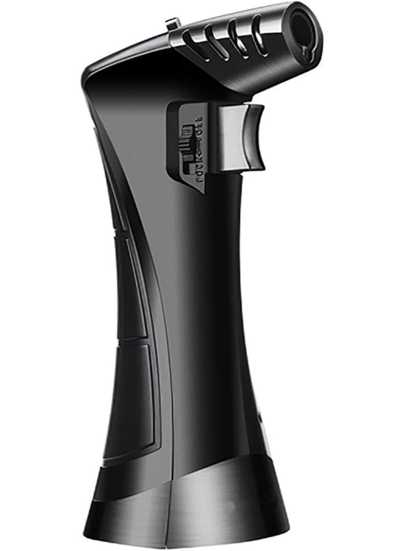 Honest Metal Jet-Flame Lighter For BBQ, Outdoor, Cigar, Windproof,  Dual Flame Modes, Refillable Butane Torch, Black (Without Gas) - Image 1