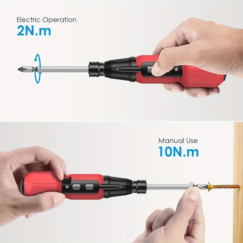 10 In 1 Precision Screwdriver Kit Rechargeable USB Wireless Electric Screwdriver With LED Light 9 Screwdriver Heads Portable Tool For Mobile Phones Games Cameras Clocks Blue - Image 2