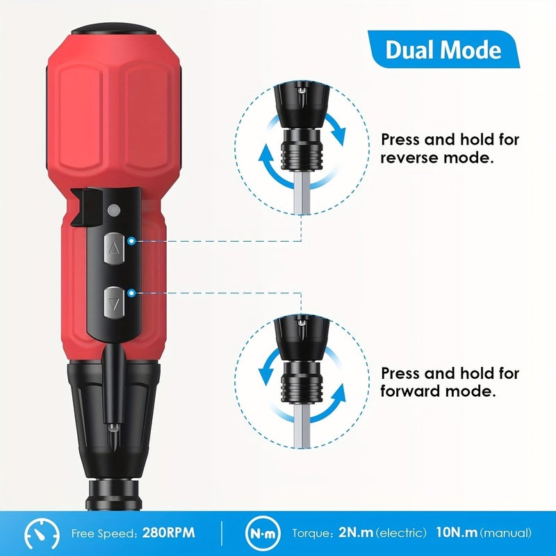 10 In 1 Precision Screwdriver Kit Rechargeable USB Wireless Electric Screwdriver With LED Light 9 Screwdriver Heads Portable Tool For Mobile Phones Games Cameras Clocks Blue - Image 3