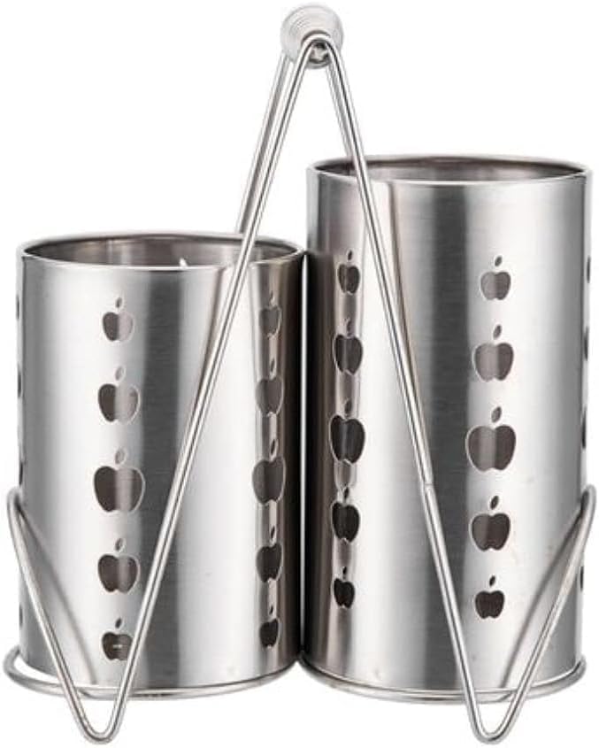 مصفاة للملاعق والشوك من الفولاذ المقاوم للصدأ، حامل لأدوات المطبخ المختلفة - Image 2