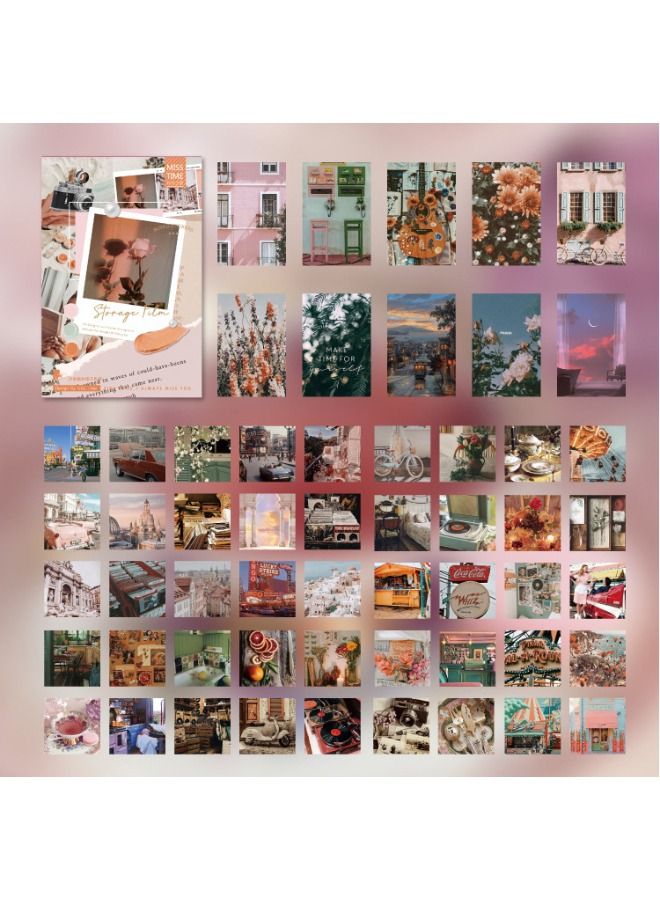 55-Piece Vintage Art Aesthetic Sticker, Vintage Scrapbook Sticker, Antique Stickers Parchment Old Retro Scrapbooking Paper for Art Journaling, DIY Crafts, Journals, Planners, Scrapbooking Supplies  - Image 1
