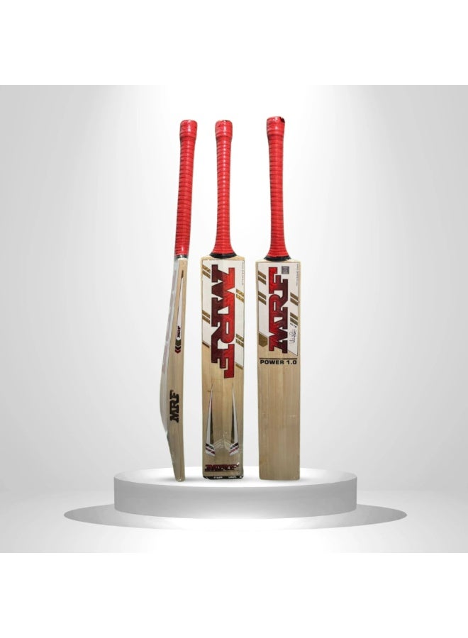 إم آر إف مضرب كريكيت من MRF Power 1.0 – خشب صفصاف إنجليزي – مقاس SH (مقبض قصير) - Image 1