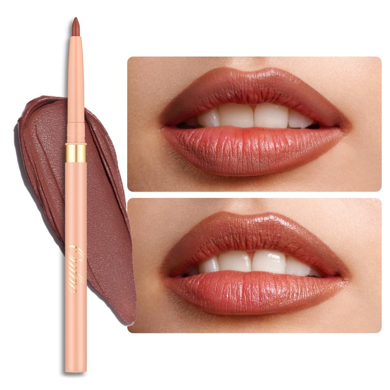 Oulac Brown Lip Liner Pencil, Waterproof Retractable Lipliner Crayon, Smooth, Long-lasting and waterproof Formula, Contour your lips, Vegan Beauty, 06 Body Talk - Image 1