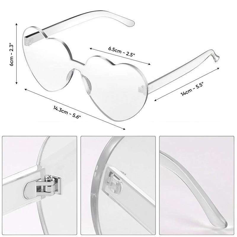 Funcredible White LED Cowboy Hat & Heart Glasses â€“ Light-Up Cowgirl Costume Accessory Set for Festivals, Concerts & Photo Shoots - Image 4
