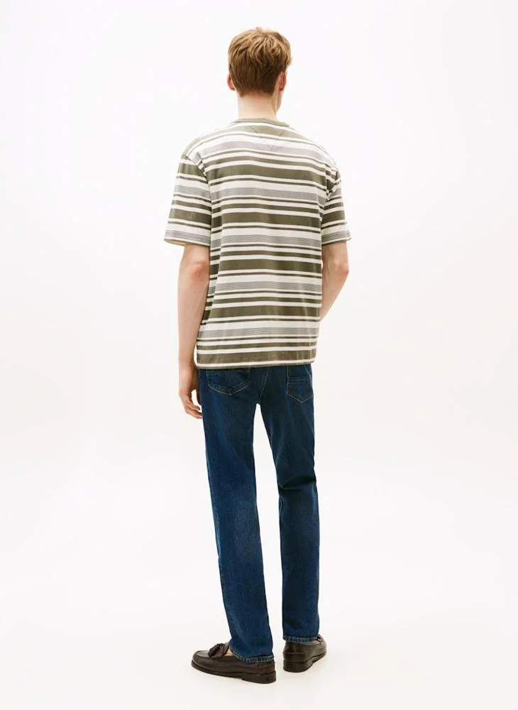 TOMMY HILFIGER Cotton Modal Stripe Regular Fit T-Shirt