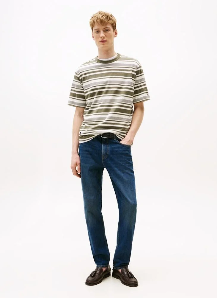 Tommy Hilfiger multicolor Cotton Modal Stripe Regular Fit T-Shirt for Men | Best Price UAE