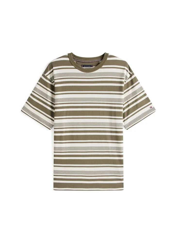 Tommy Hilfiger multicolor Cotton Modal Stripe Regular Fit T-Shirt for Men | Best Price UAE