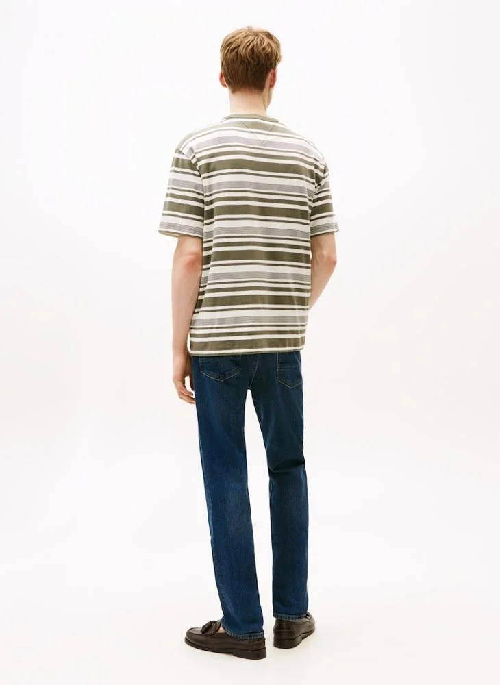 TOMMY HILFIGER Cotton Modal Stripe Regular Fit T-Shirt
