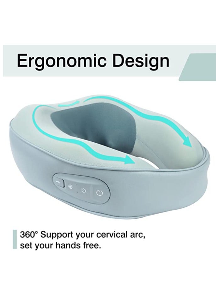 Zikra Neck Massager with Heat for Pain Relief Deep Tissue Rechargeable Shiatsu Massage Cushion for Shoulder Back Relieve Muscle Pain 3D Kneading Pillow for Home Office Car Travel - Image 2