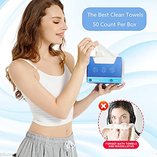 Atitifope Disposable Cloths For Face 200Count Travel Cleaning Cloths 100% Biodegradable Makeup Remover Wipes (4Boxes) - Image 2