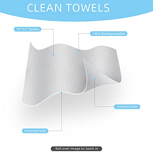Atitifope Disposable Cloths For Face 200Count Travel Cleaning Cloths 100% Biodegradable Makeup Remover Wipes (4Boxes) - Image 3