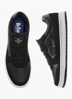Lee Cooper Men's Perforated Sneakers with Lace-Up Closure  - Image 1