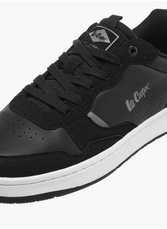 Lee Cooper Men's Perforated Sneakers with Lace-Up Closure  - Image 4