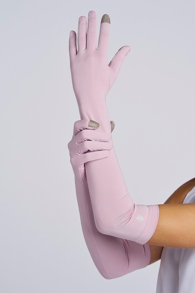 Coolibar UPF 50+ Culebra UV Long Sun Gloves - Dusty Mauve - Image 5