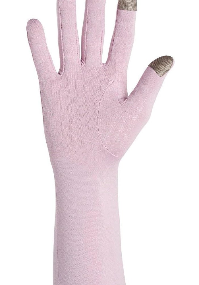 Coolibar UPF 50+ Culebra UV Long Sun Gloves - Dusty Mauve - Image 2