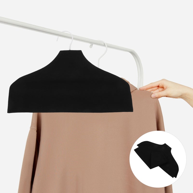 3pcs Non- Linen Cloth Hanger Covers Breathable Cotton Fabric Clothes Hanger Cloth Cover for Wardrobe Organization - Image 1