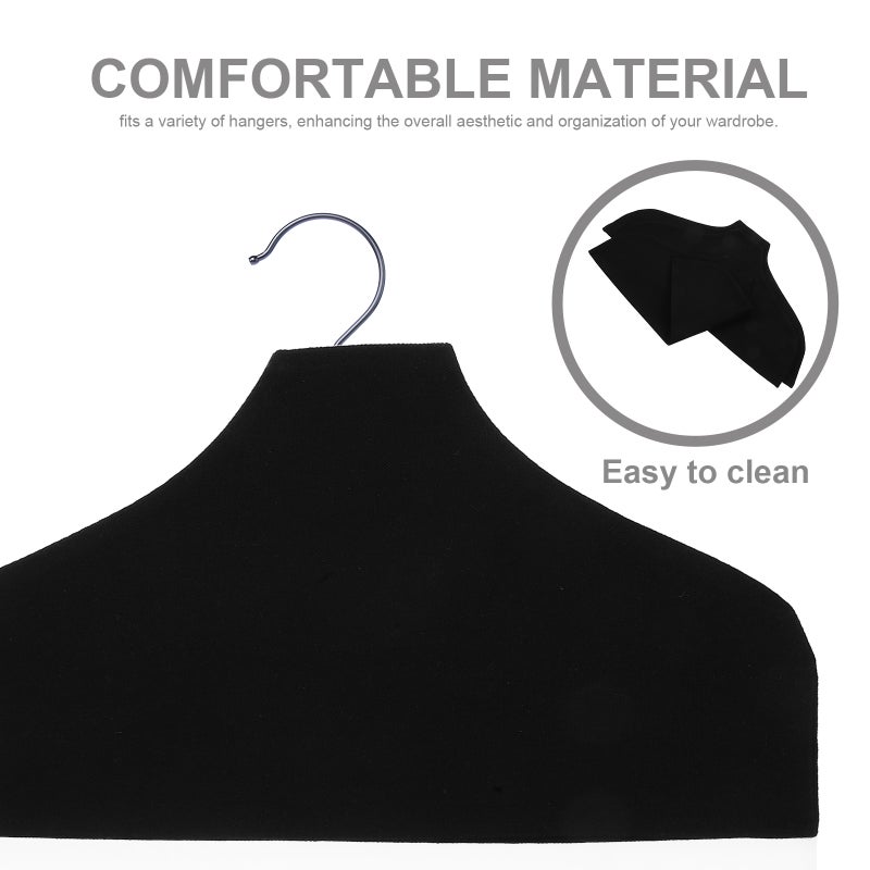 3pcs Non- Linen Cloth Hanger Covers Breathable Cotton Fabric Clothes Hanger Cloth Cover for Wardrobe Organization - Image 3