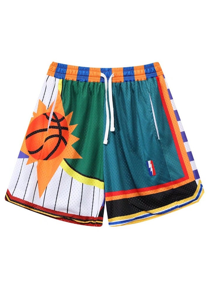 Nariele شورتات كرة السلة الرياضية الشبكية المزدوجة الطبقات الجديدة